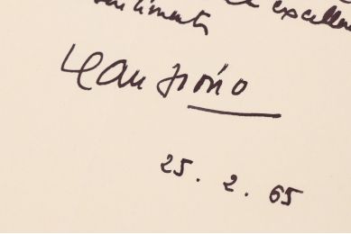 GIONO : Lettre autographe signée déclinant une invitation, pour raison de santé, à une soirée d'hommage à Jean Cocteau et Colette - Autographe, Edition Originale - Edition-Originale.com