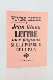 GIONO : Lettre aux Paysans sur la Pauvreté et la Paix - First edition - Edition-Originale.com