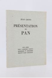 GIONO : Présentation de Pan - First edition - Edition-Originale.com