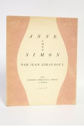 GIRAUDOUX : Anne chez Simon - Prima edizione - Edition-Originale.com