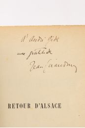 GIRAUDOUX : Retour d'Alsace - Libro autografato, Prima edizione - Edition-Originale.com
