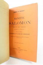 GONCOURT : Manette Salomon - Autographe, Edition Originale - Edition-Originale.com