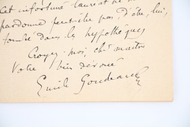 GOUDEAU : Lettre autographe signée adressée à Francisque Sarcey - Libro autografato, Prima edizione - Edition-Originale.com
