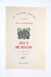 GOYTISOLO : Jeux de Mains - First edition - Edition-Originale.com