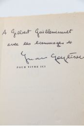 GOYTISOLO : Pour vivre Ici - Libro autografato, Prima edizione - Edition-Originale.com
