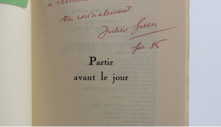GREEN : Partir avant le jour - Libro autografato, Prima edizione - Edition-Originale.com