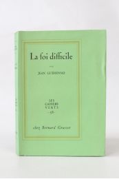 GUEHENNO : La foi difficile - Erste Ausgabe - Edition-Originale.com