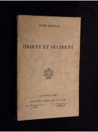 GUENON : Orient et occident - First edition - Edition-Originale.com