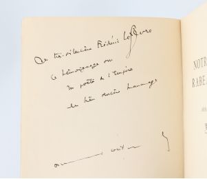 GUIBERT : Notre frère Rabearivelo - Autographe, Edition Originale - Edition-Originale.com