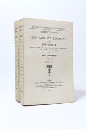 BONNEFON : Correspondance de Jean-Jacques Rousseau et de Brossette publiée d'après les originaux, avec une introduction, des notes, et un index par Paul Bonnefon - Edition-Originale.com