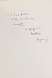 GUILLEVIC : Paroi - Autographe, Edition Originale - Edition-Originale.com