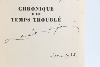 GUITRY : Chronique d'un Temps troublé - Autographe, Edition Originale - Edition-Originale.com