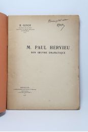 GUYOT : M. Paul Hervieu son oeuvre dramatique - Signiert, Erste Ausgabe - Edition-Originale.com
