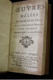 HAMILTON : Oeuvres mêlées en prose et en vers - Edition-Originale.com