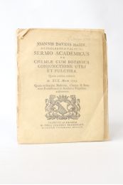 HANN : Sermo academicus de chemiae cum botanica conjunctione utili et pulchra, quem publice recitavit die XIX. martii 1759 - First edition - Edition-Originale.com