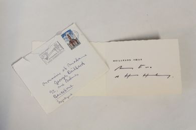 HARTUNG : Carte de voeux adressée à Georges et Alice Raillard pour l'année 1968 signée et par Hans Hartung et Anna-Eva Bergman  - Autographe, Edition Originale - Edition-Originale.com