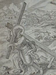 Fiat voluntas tua sicut in celo et in terra. (Matt. 6.10.). Gravure originale du XVIIe siècle - Erste Ausgabe - Edition-Originale.com