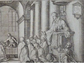 Panem nostrum quotidianum danobis hodie. (Matt. 6.11.). Gravure originale du XVIIe siècle - First edition - Edition-Originale.com