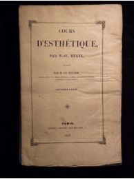 HEGEL : Cours d'esthétique - Prima edizione - Edition-Originale.com