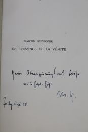 HEIDEGGER : De l'essence de la vérité - Autographe, Edition Originale - Edition-Originale.com