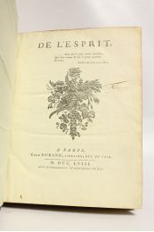 HELVETIUS : De l'Esprit - Prima edizione - Edition-Originale.com