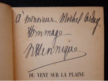 HENNIQUE : Du vent sur la plaine - Libro autografato, Prima edizione - Edition-Originale.com
