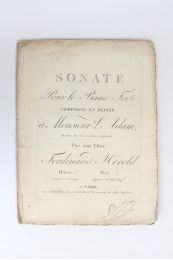 HEROLD : Sonate pour le piano forte, dédiée à Monsieur L. Adam - Erste Ausgabe - Edition-Originale.com