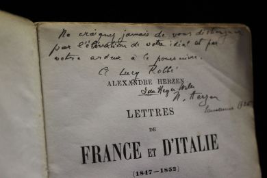 HERZEN : Lettres de France et d'Italie (1847-1852) - Signed book, First edition - Edition-Originale.com