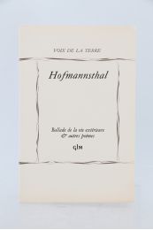 HOFMANNSTHAL : Ballade de la vie extérieure & autres poëmes - Erste Ausgabe - Edition-Originale.com