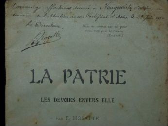 HOSATTE : La patrie. Les devoirs envers elle - Signed book, First edition - Edition-Originale.com
