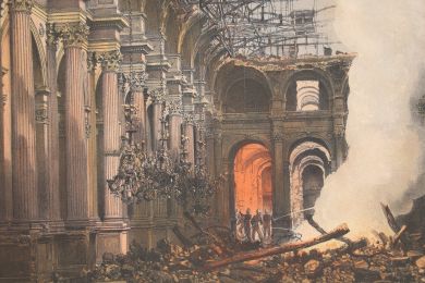 Hôtel de ville, Grande salle des fêtes - Paris et ses ruines, Lithographie originale - First edition - Edition-Originale.com