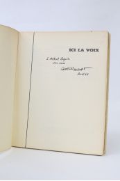 HUGNET : Ici la voix - Signed book, First edition - Edition-Originale.com