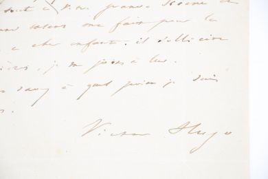 HUGO : Lettre autographe signée adressée à Pierre-Alexandre Louis : 