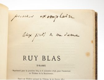 HUGO : Ruy Blas. Drame en 5 actes, en vers - Autographe - Edition-Originale.com