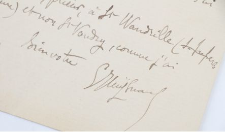 HUYSMANS : Carte autographe signée rectifiant une erreur d'adresse pour son correspondant - Signiert, Erste Ausgabe - Edition-Originale.com
