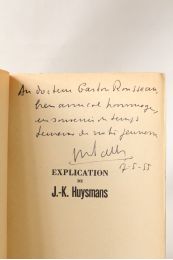 HUYSMANS : Explication de J.K. Huysmans - Autographe, Edition Originale - Edition-Originale.com