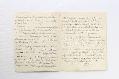 HUYSMANS : Lettre autographe signée à Camille Mauclair : « ah ! le foutu Dieu ! » - Libro autografato - Edition-Originale.com