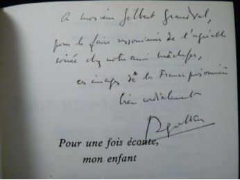 IKOR : Pour une fois écoute, mon enfant - Libro autografato, Prima edizione - Edition-Originale.com