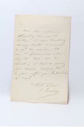 ISABEY : Lettre autographe signée au collectionneur Alphonse Mennechet de Barival  - Signed book, First edition - Edition-Originale.com