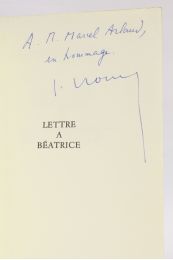 ISORNI : Lettre à Béatrice - Autographe, Edition Originale - Edition-Originale.com