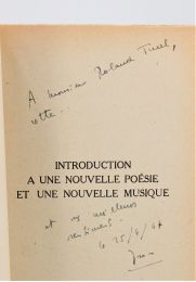 ISOU : Introduction à une nouvelle poésie et à une nouvelle musique - Autographe, Edition Originale - Edition-Originale.com