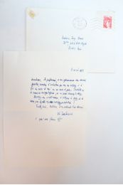 JANKELEVITCH : Lettre autographe datée, signée et adressée à Jani Brun depuis son domicile parisien du Quai aux fleurs - Signed book, First edition - Edition-Originale.com