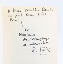 JARDIN : Le nain jaune - Autographe, Edition Originale - Edition-Originale.com