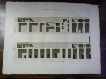 DESCRIPTION DE L'EGYPTE.  Denderah (Tentyris). Coupes longitudinales du grand temple. (ANTIQUITES, volume IV, planche 11) - Prima edizione - Edition-Originale.com