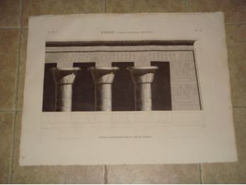 DESCRIPTION DE L'EGYPTE.  Edfou (Apollinopolis magna). Détails d'architecture du grand temple. (ANTIQUITES, volume I, planche 56) - Prima edizione - Edition-Originale.com