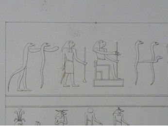 DESCRIPTION DE L'EGYPTE.  Environs d'Esné (Latopolis). Zodiaque sculpté au plafond du temple au nord d'Esné. (ANTIQUITES, volume I, planche 87) - Prima edizione - Edition-Originale.com