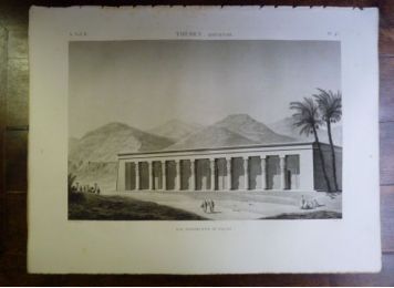DESCRIPTION DE L'EGYPTE.  Thèbes. Qournah. Vue perspective du palais. (ANTIQUITES, volume II, planche 43) - Erste Ausgabe - Edition-Originale.com