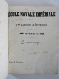 JOUBERT : Ecole navale impériale. 1re. année d'étude. Année scholaire 1857-1858. Cannonage. Cours de Mr. Joubert - Signiert - Edition-Originale.com