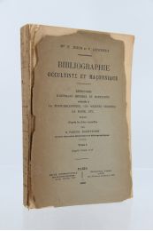 JOUIN : Bibliographie occultiste et maçonnique, vol. 1 - Prima edizione - Edition-Originale.com