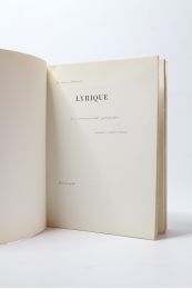 JOUVE : Lyrique - Autographe, Edition Originale - Edition-Originale.com